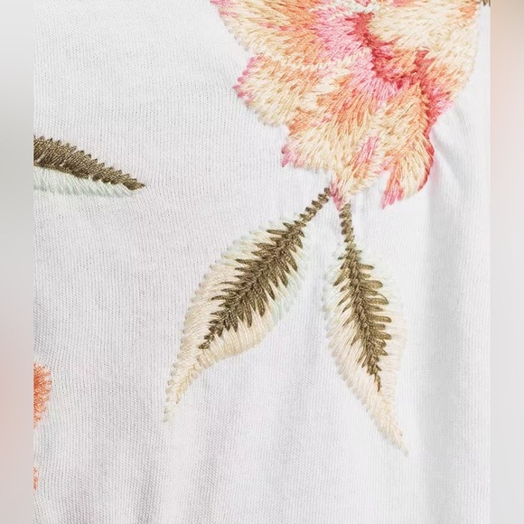 Johnny Was Vienna Floral Embroidered Long Kimono Sleeve Tee- Still Full Price - Picture 4 of 14